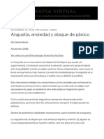 Angustia, Ansiedad y Ataque de Pánico - Psicoterapia Virtual