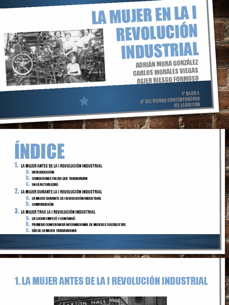 La Mujer en la Revolución Industrial | PDF | Mujer