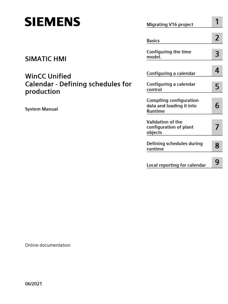 WinCC Unified - Calendar - Manual | PDF | Double Click | System Software