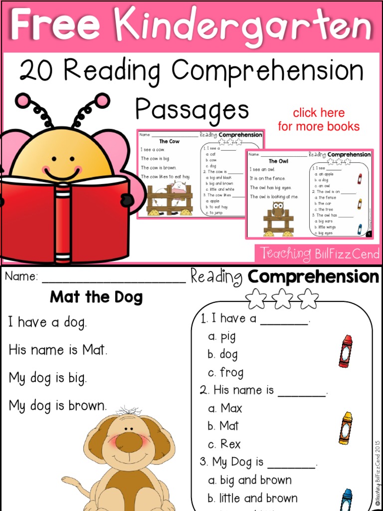 Kindergarten Reading Comprehension Passages | PDF