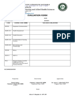 Evaluation Form