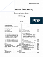 Eutscher Bundestag: Stenographischer Bericht 62. Sitzung