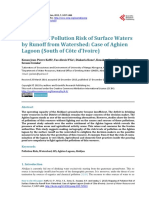 Mapping of Pollution Risk of Surface Waters by Runoff from Watershed_ Case of Aghien Lagoon (South of Côte d’Ivoire)