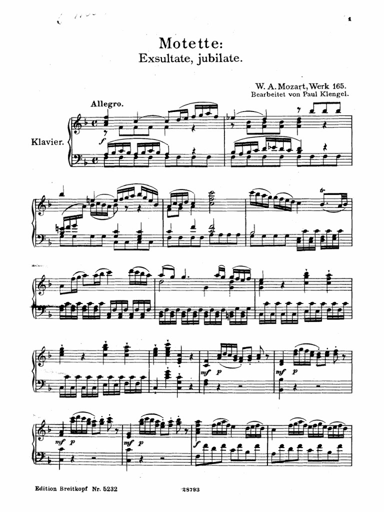 Exsultate Jubilate Mozart PDF