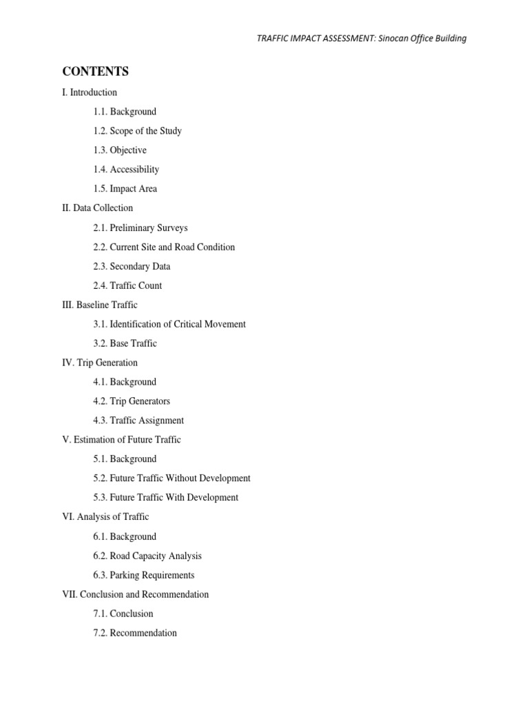 Traffic Impact Assessment | PDF | Traffic | Traffic Congestion
