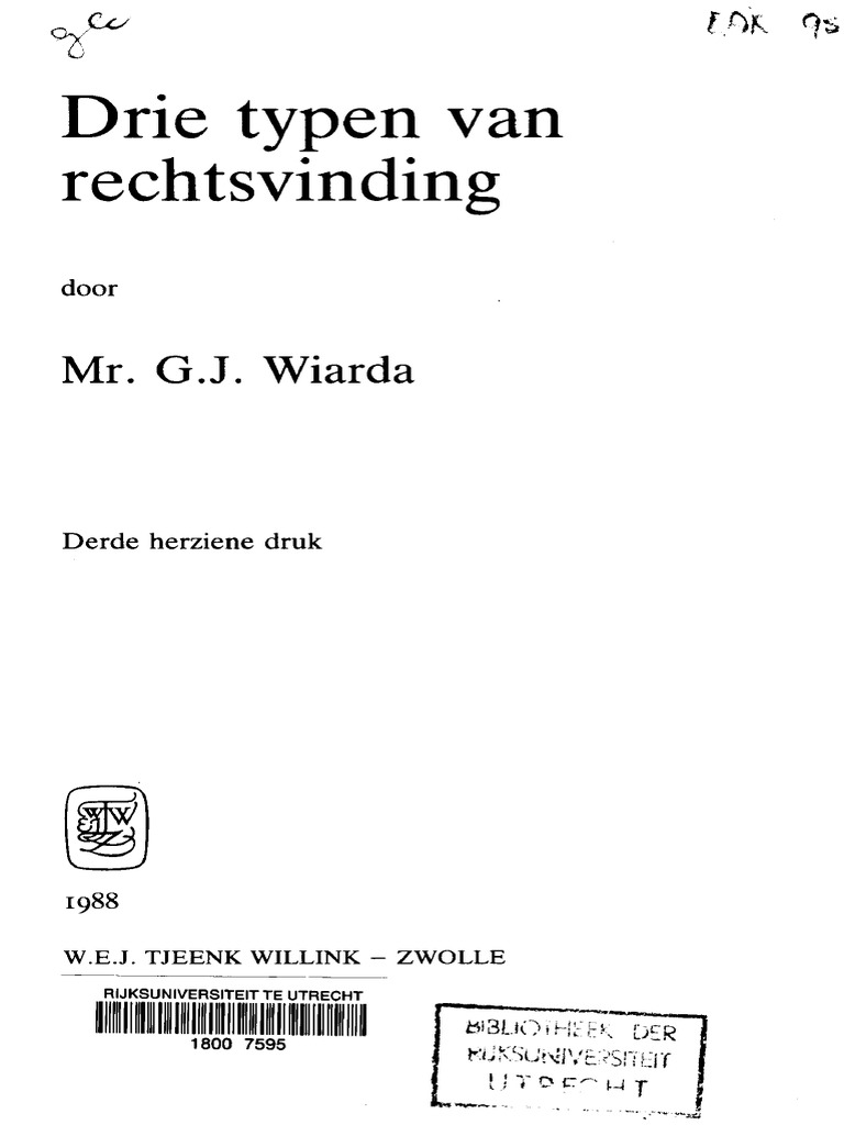 1963 88 Wiarda Drietypen Van de Rechtsvinding | PDF