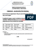 Comunicado Reasignacion 2023 - Adjudicacion