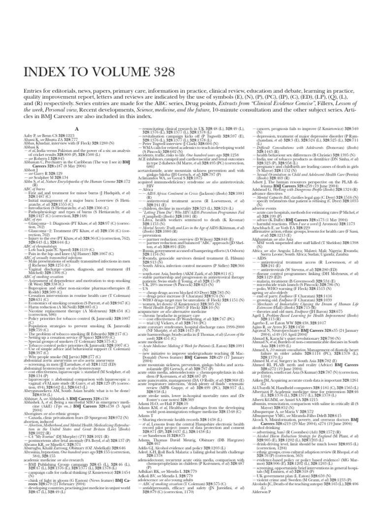 328 Index | PDF | Hiv/Aids | Smoking Cessation