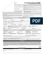 Customer Information Sheet For Individualand Authorized Signatories