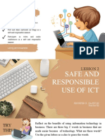 Tle 6 - Lesson 2 - Safe and Responsible Use of Ict