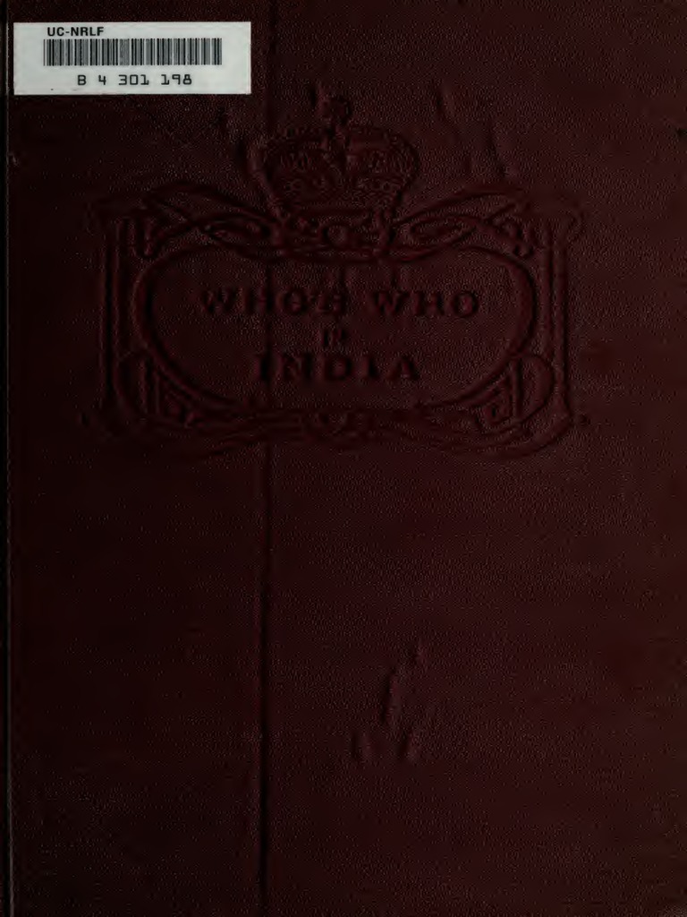 Second supplement of whos who in india 1914 pdf