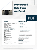 Muhammad Rafii Farid Az-Zuhri: Profil Pengalaman