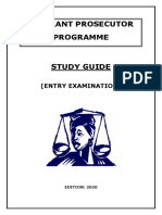 Aspirant Prosecutor Programme Study Guide Entry Examination 2020