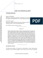 Ubaker, R. and Laitin, D. (1998) Ethnic and Nationalist Violence, Annual Reviews of Sociology, 24.