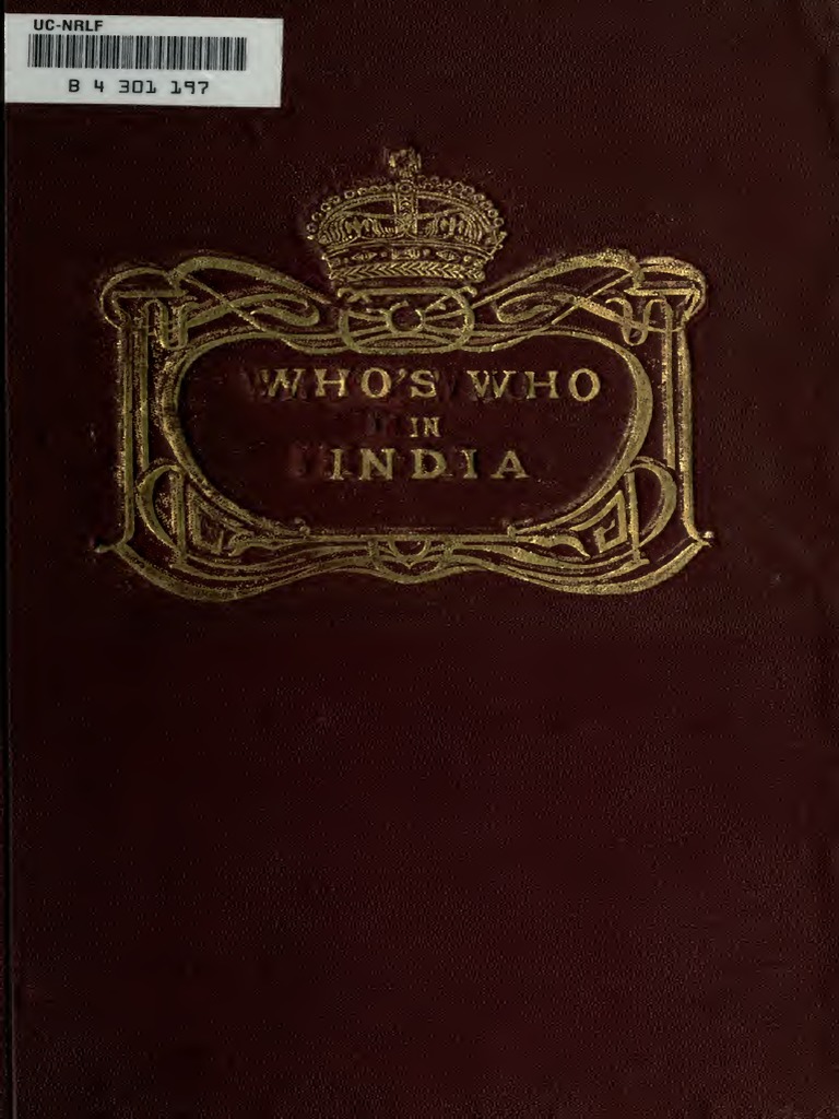 Whos Who In India Pdf