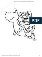 Dibujo de Mario Con Yoshi para Colorear