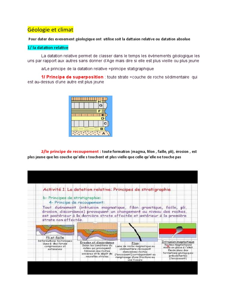 Datation Géologique : Méthodes et Isotopes | PDF | Géologie | Sciences ...
