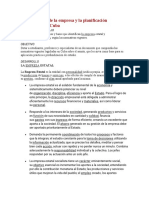 Bases Actuales de La Empresa y La Planificación Empresarial en Cuba