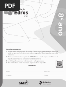 2 Avaliação Edros 2023 - 8º Ano - Prova