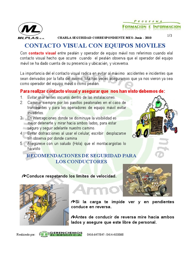 Contactos Visual Com Los Montacargas Junio 2010 | PDF | Máquina ...
