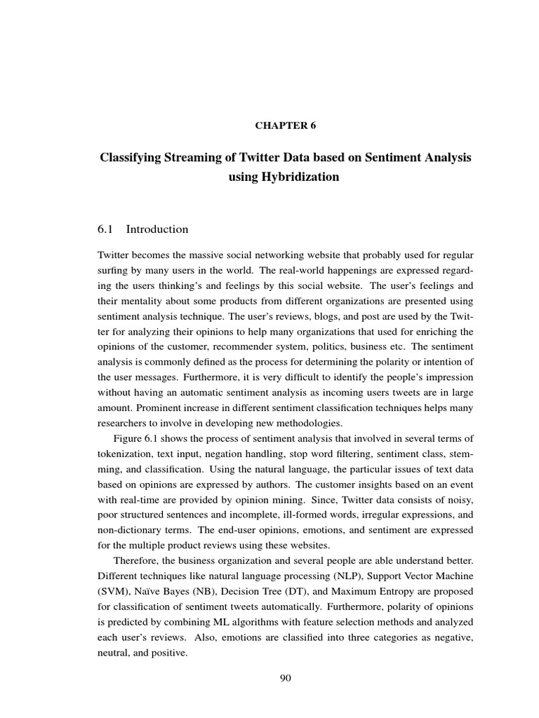 Twitter Sentiment Analysis Using Hybrid Models | PDF | Statistical ...