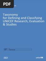 UNICEF Taxonomy Research