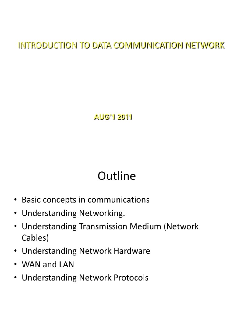 Introduction to Data Communication Networks | PDF | Internet Protocol ...