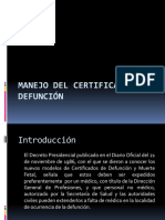 Manejo Del Certificado de Defunción