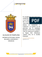 INFORME PQRSD CONTROL INTERNO I SEMESTRE 2020 Alcaldia de Pamplona