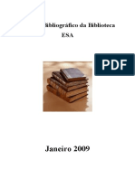 Boletim Bibliográfico de Janeiro de 2009