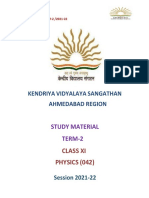 Study Material Term 2 Xi Physics 2021-22