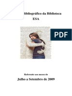 Boletim Bibliográfico de Julho A Setembro de 2009