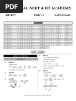 Xii Neet FRGT-02 - Key and Solutions (09.04.23)