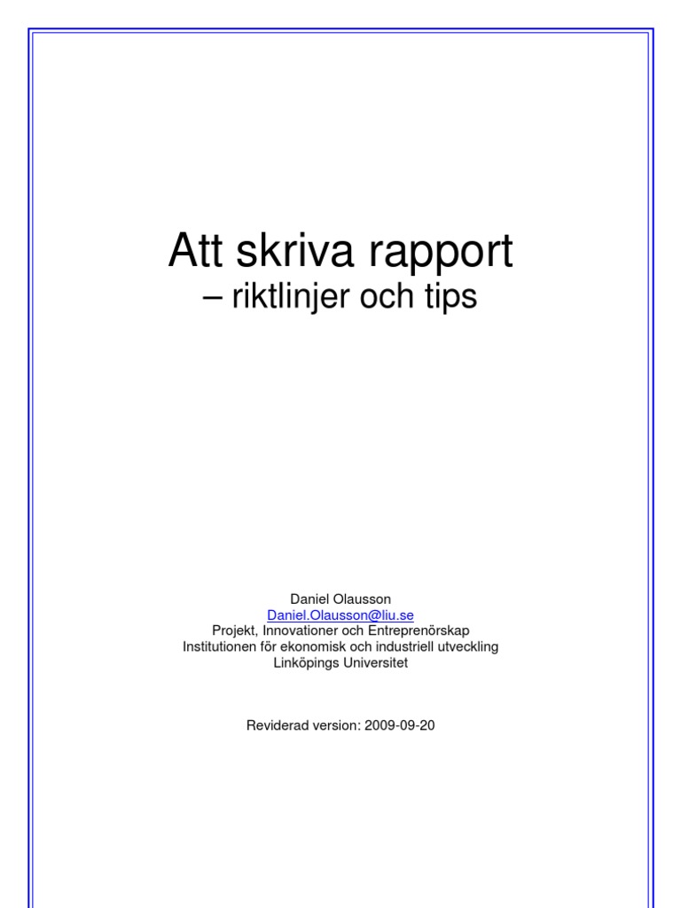 Attskrivarapport 20090920 | PDF