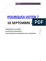 Pourquoi Voter ? 10 septembre 2011