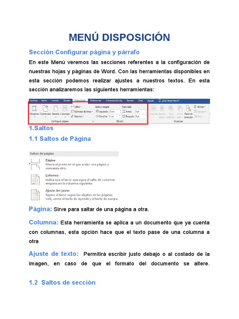 4.3 Menú Disposición | PDF | Herramientas | Informática