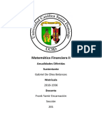 Matematica Financiera II - Anualidades Diferidas