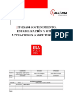 IT-ESA 04 Sostenimiento, Estabilización, y Otras Actuaciones en Terrenos