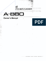 Roland A880 Owner Manual