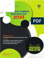 Information Bulletin For NCET 2023 Final