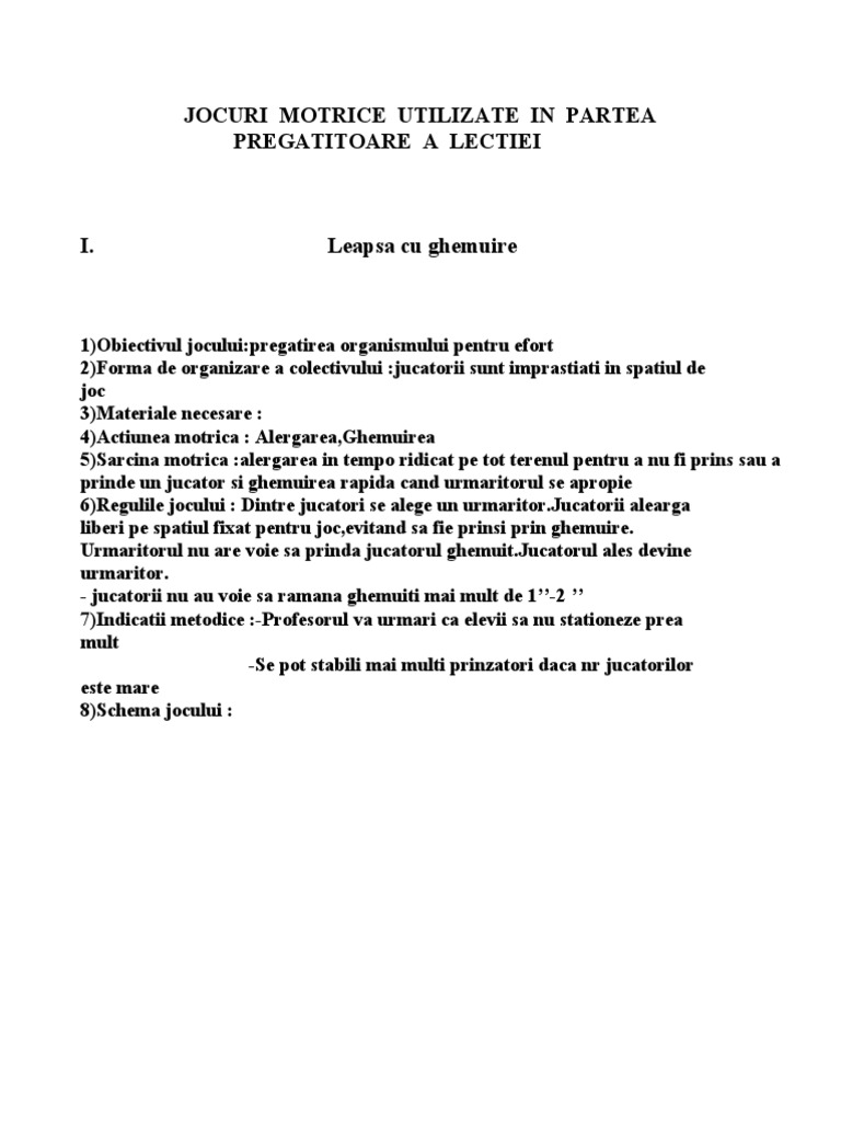 Jocuri Motrice | PDF