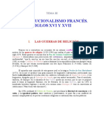 Tema III. Conflicto Constitucional y Concepto de Soberanía. Francia, Siglos XVi y XVII