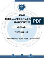 PMDC MDCAT Curriculum 2023