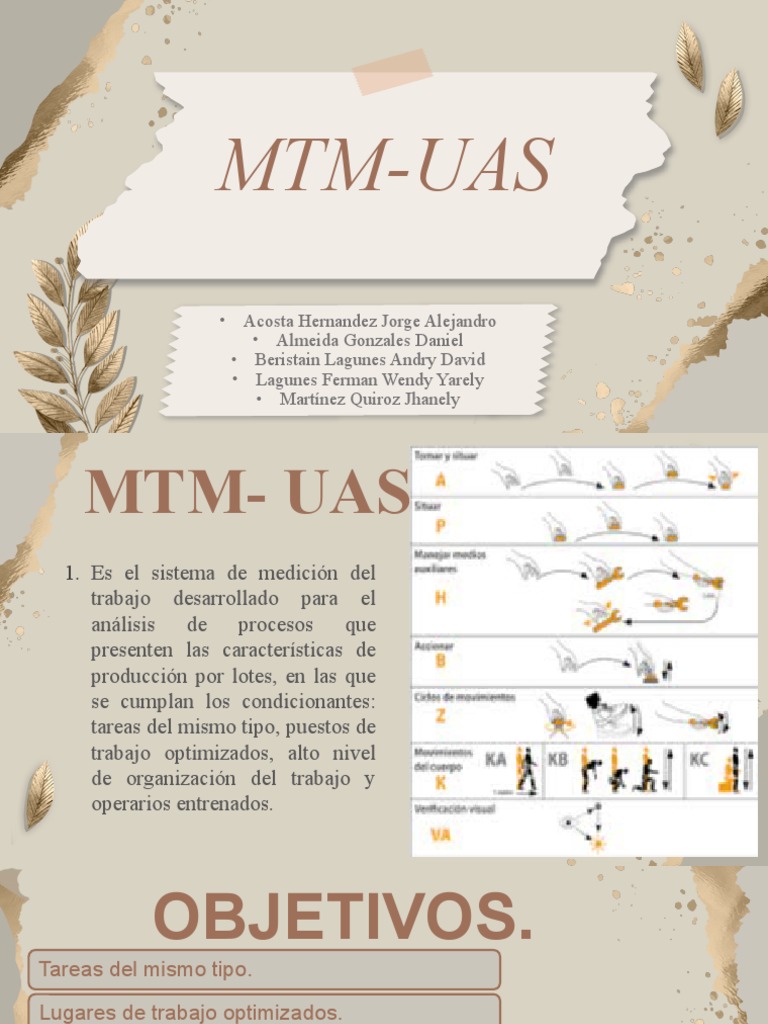 Sistema MTM-UAS para Optimización Laboral | PDF | Factores humanos y ...