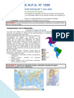 Actividades. CIENCIAS SOCIALES 1º Año 2020