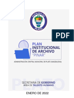 Plan Institucional de Archivo - Pinar - Vigencia 2022