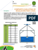 Compuerta GUILLOTINA DE REGULACION PARA CANALCO-DC-108 