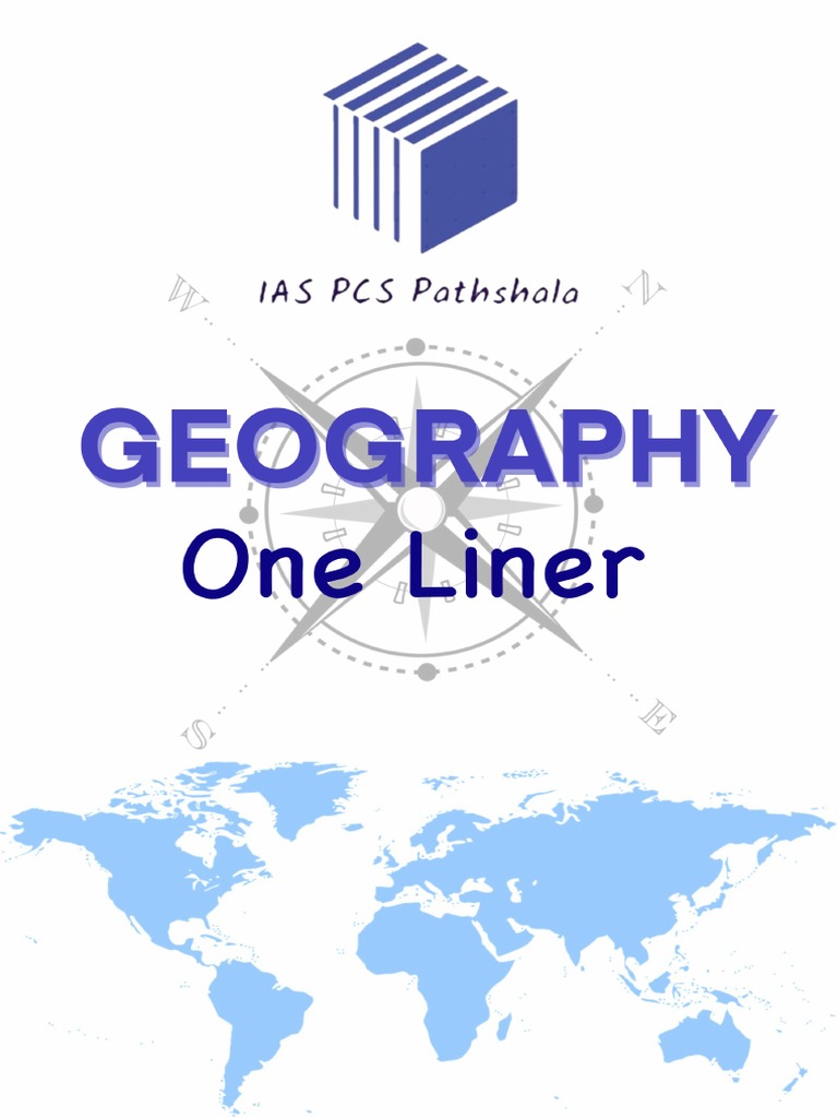 Geography (English) One Liner PDF Himalayas Indian Subcontinent
