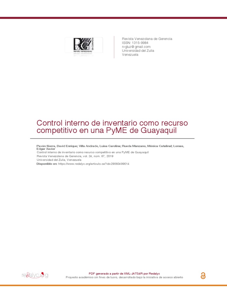 Control Interno de Inventario en PyMEs | PDF | Pequeñas y medianas ...