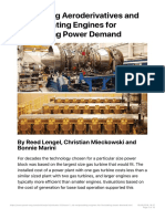 Comparing Aeroderivatives and Reciprocating Engines For Fluctuating Power Demand